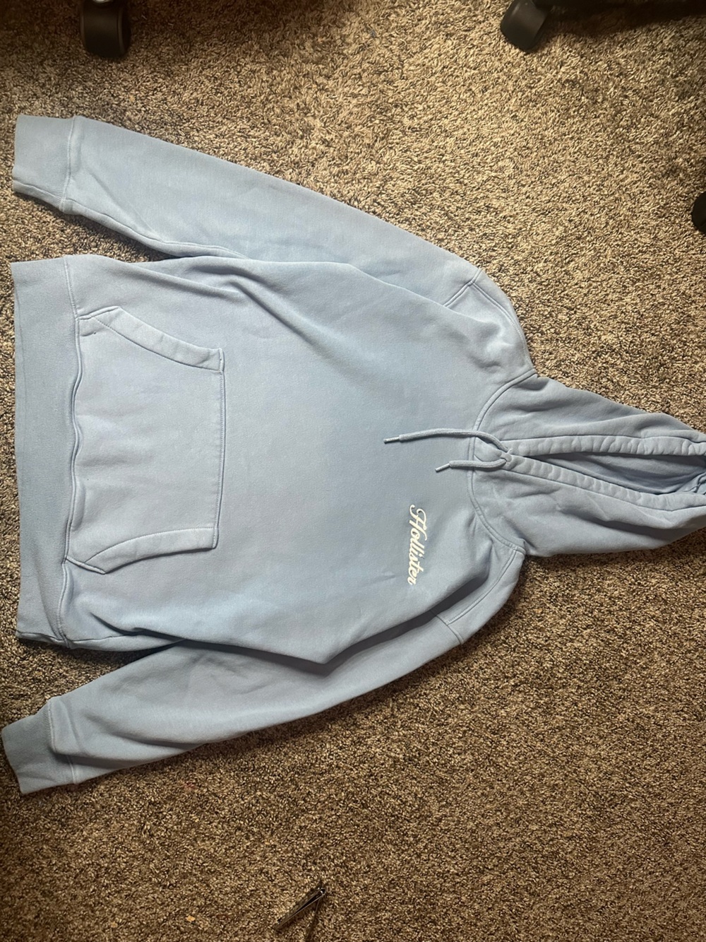 Hollister Light Blue Zip-Up Hoodie